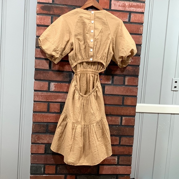 🎊HP🎊Madewell Puff-Sleeve Cutout Dress - Picture 5 of 16